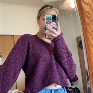 cropped v neck sweater